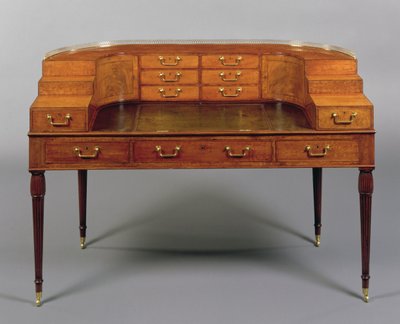 Egy George III Carlton House Desk, 1800 körül (fa) alkotó: English School