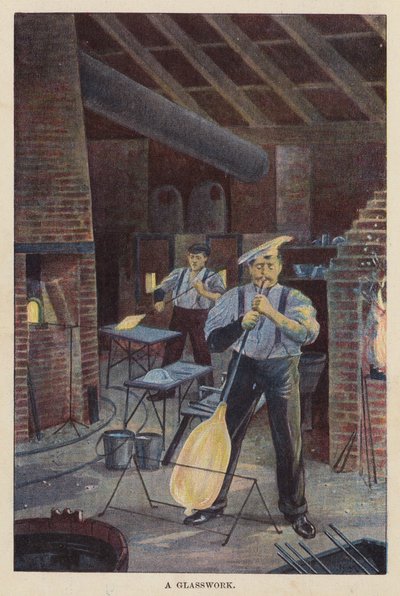A Üvegmunkák (színes litográfia) alkotó: English School