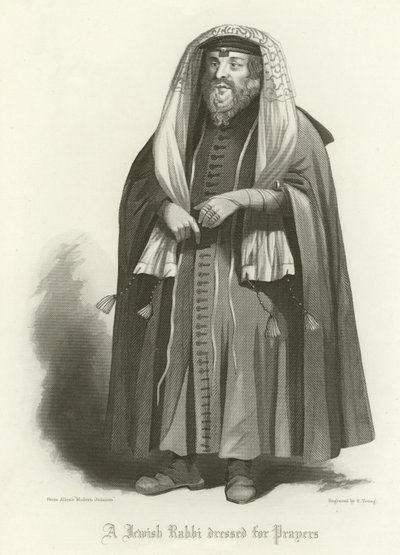 Egy imához öltözött zsidó rabbi alkotó: English School