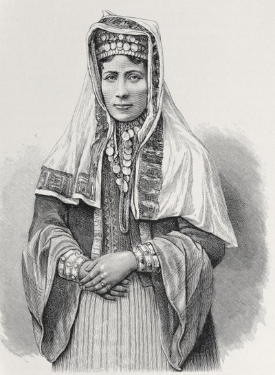 Egy kurd nő, az „Az emberiség története” III. kötetéből, Prof. Friedrich Ratzel, 1898 (metszet) alkotó: English School