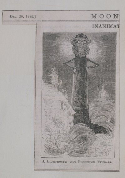 Világítótorony – nem Tyndall professzor, a Moonshine-től, 1884. december 20-án (fametszet) alkotó: English School