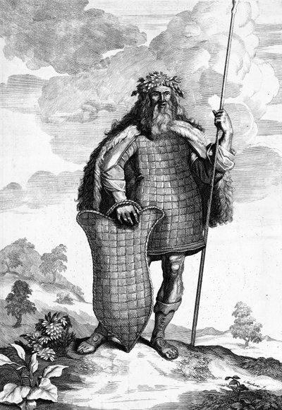 Egy markoman, metszett Cornelis Huyberts, illusztráció a Caesars Commentaries számára, angolra fordította William Duncan, megjelent 1753 alkotó: English School