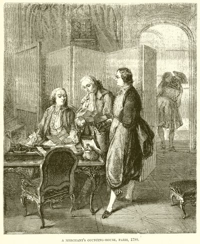 Kereskedők számlálóháza, Párizs, 1790 alkotó: English School