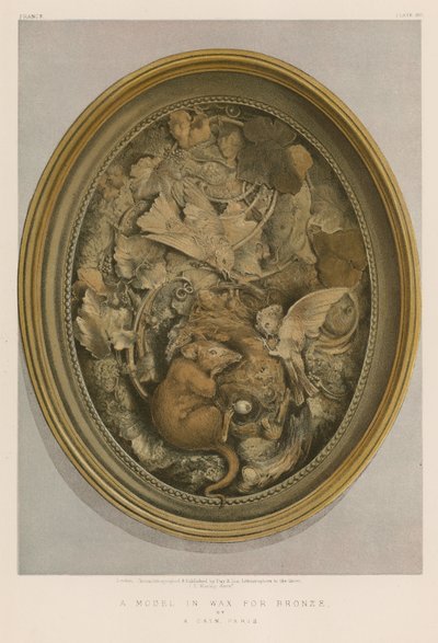 A Model in Wax for Bronze, A Cain, Párizs (kromolito) alkotó: English School