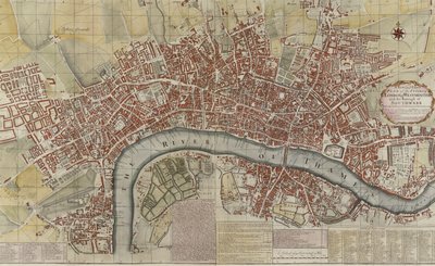 London és Westminster városainak, valamint Southwark kerületének új és pontos terve, 1725 alkotó: English School