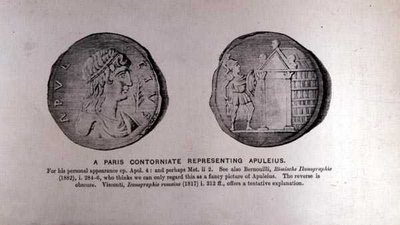 Egy párizsi kontornia, amely Apuleiust (i.sz. 124-170 körül) képviseli alkotó: English School