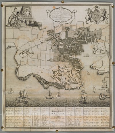 Plymouth városának és fellegvárának terve alkotó: English School