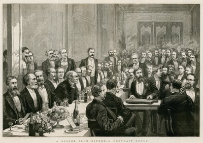 A Savage Club Dinner, egy portré csoport alkotó: English School