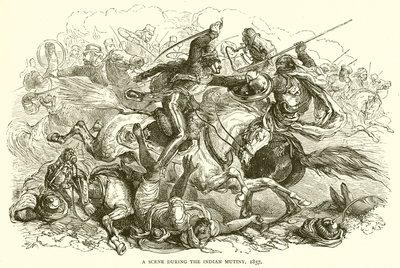 Jelenet az indiai lázadás idején, 1857 alkotó: English School