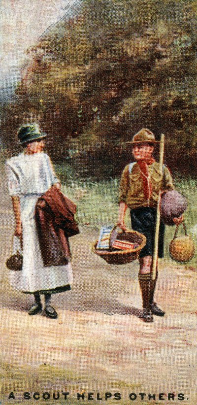 Egy cserkész másokon segít, 1929 alkotó: English School