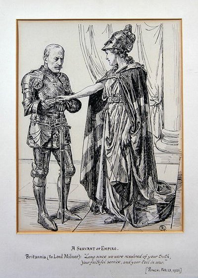 A Birodalom szolgája, a „Punch”-ból, 1921. február 23. (toll és tinta papíron) alkotó: English School
