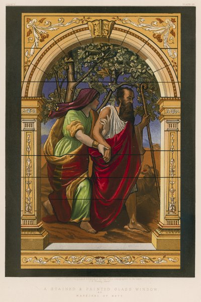 Egy festett és festett üvegablak, Marechal of Metz alkotó: English School