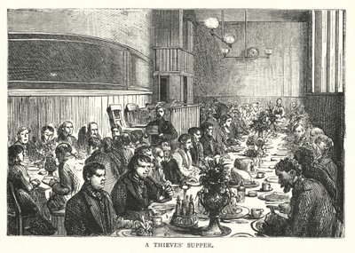 Tolvajok vacsorája (metszet) alkotó: English School