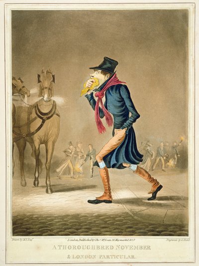 A Thoroughbred November & London Particular, vésette George Hunt, kiadó: Thomas McLean, London, 1827 alkotó: English School