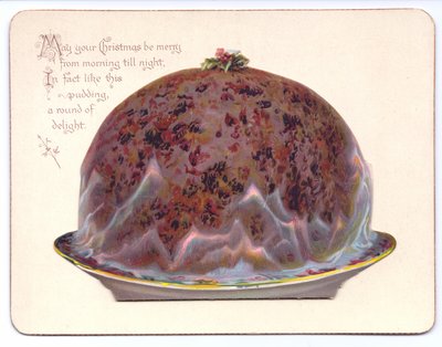 Egy viktoriánus újévi üdvözlőlap egy fiatal nőről özvegy gazban, 1880 körül (színes litó) alkotó: English School