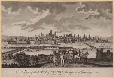 Kilátás Bécs városára, Németország fővárosára (metszet) alkotó: English School