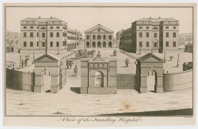 Kilátás a londoni Foundling Kórházra alkotó: English School