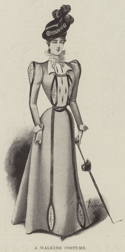 Sétáló jelmez (litho) alkotó: English School