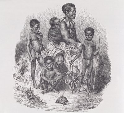 Egy zulu család, Prof. Friedrich Ratzel 1896-os „The History of Mankind” című művéből, 1. kötet alkotó: English School