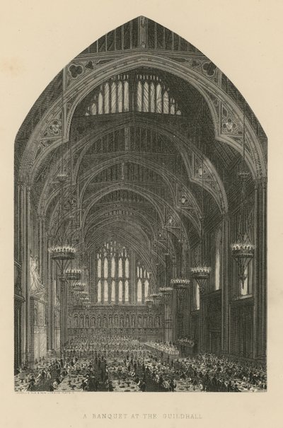 Bankett a Guildhallban alkotó: English School