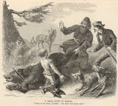 Medvevadászat Oroszországban alkotó: English School