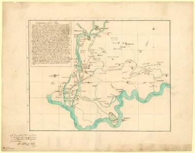 Az 1721-re tervezett terv másolata, amely egy új folyót hozna Uxbridge-ből, javítva, 1766. február 6. alkotó: English School
