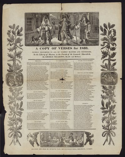 Versmásolat 1833-ból alkotó: English School
