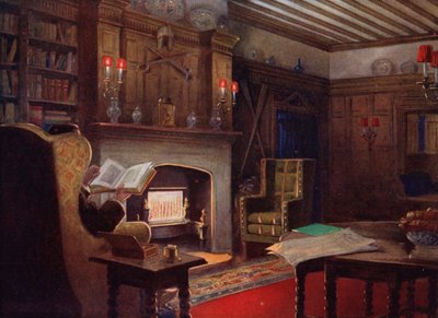 Hangulatos sarok a dohányzószobában (színes litho) alkotó: English School