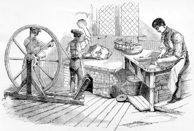 Egy nap a Királyi Porcelángyárban, Worcester, 1843 alkotó: English School