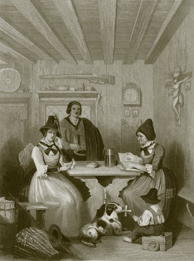 Családi jelenet Tirolban alkotó: English School