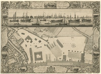 A Deptford-i Őfelsége Dock Yard geometriai terve és északkeleti domborzata a város egy részével alkotó: English School
