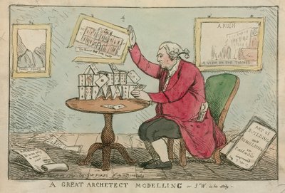 Egy nagyszerű építész modellezés - rajzfilm Sir William Chambersről, a Somerset House építészéről alkotó: English School