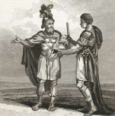 Scipio és Hannibál találkozása (metszet) alkotó: English School