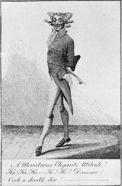 Szörnyen elegáns hozzáállás! 1790 (rézkarc) alkotó: English School