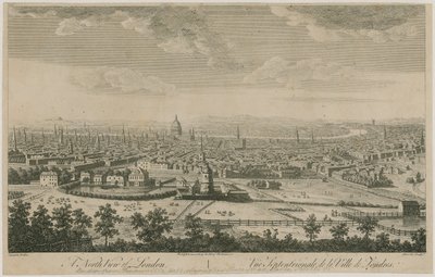 London északi nézete. Pentonville Hillről alkotó: English School