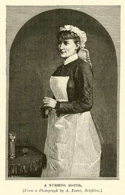 Egy ápoló nővér (metszet) alkotó: English School
