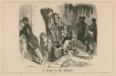 Jelenet St Gilesben alkotó: English School