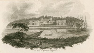 Kilátás a londoni Greenwich Kórházra alkotó: English School
