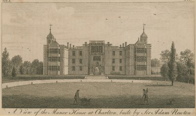 Kilátás a charltoni kastélyra, amelyet Sir Adam Newton épített alkotó: English School