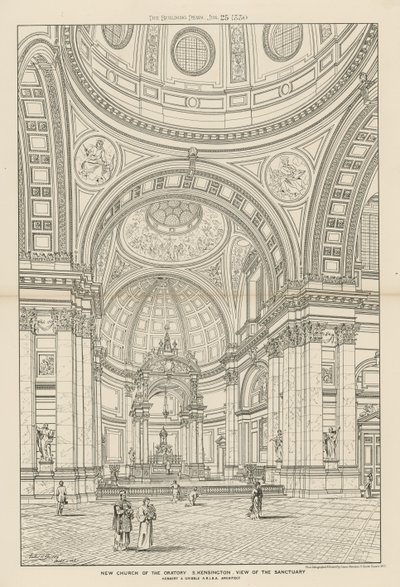 Kilátás a szentélyre az Oratórium új templománál alkotó: English School