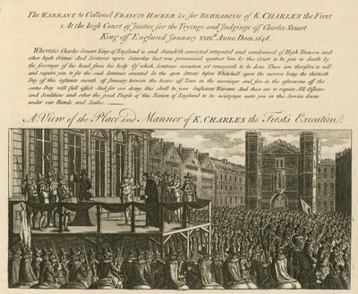 Ansicht des Ortes und der Art der Hinrichtung von König Karl I. von English School