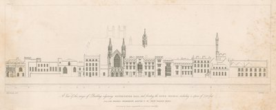 Kilátás a Westminster Hall melletti és a Temze folyó előtt álló épületre alkotó: English School