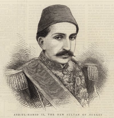 Abd-ul-Hamid II, Törökország új szultánja (metszet) alkotó: English School