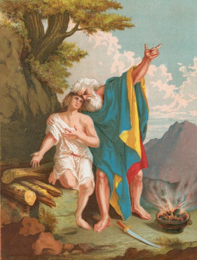Ábrahám felajánlja Izsákot alkotó: English School