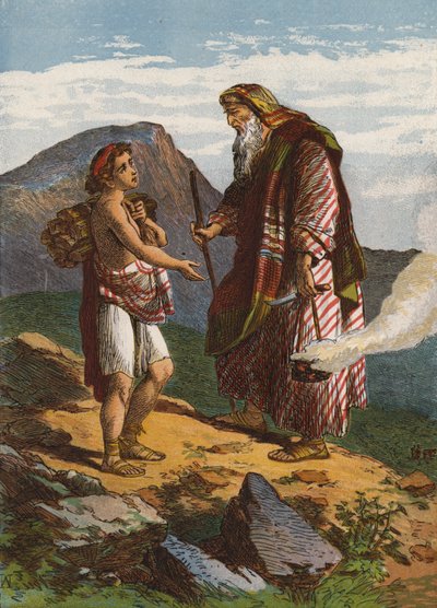Ábrahám felajánlja Izsákot (színes litó) alkotó: English School