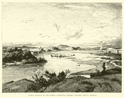 Acqua Acetosa a római Campagna-ban, a Soracte-hegy felé néz alkotó: English School