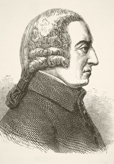 Adam Smith, William Hickman Smith Aubrey (1858-1916) „Anglia nemzeti és hazai története” című művéből, London, 1890 körül alkotó: English School
