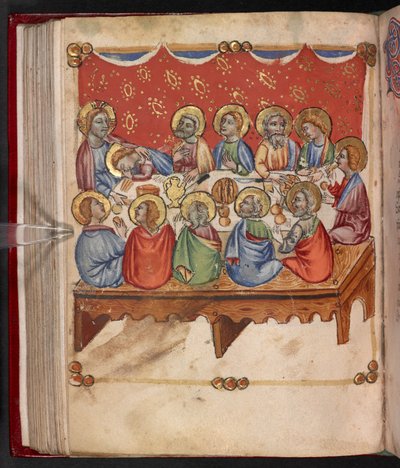 Hozzáadás. 17466, f.107v Az utolsó vacsora alkotó: English School