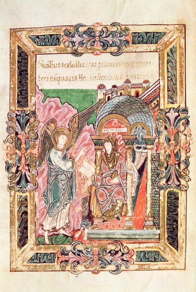 Add hozzá a 49598 Angyali üdvözletet, a winchesteri St. Aethelwold áldását, 980 körül (vellum) alkotó: English School