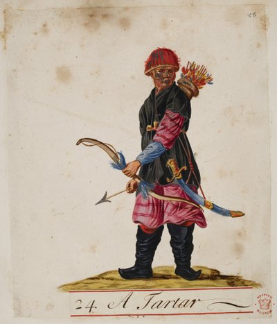 Hozzáadás. 5353, f.56 A Tarter, a „Különféle népek jelmezei gyűjteményeiből” alkotó: English School